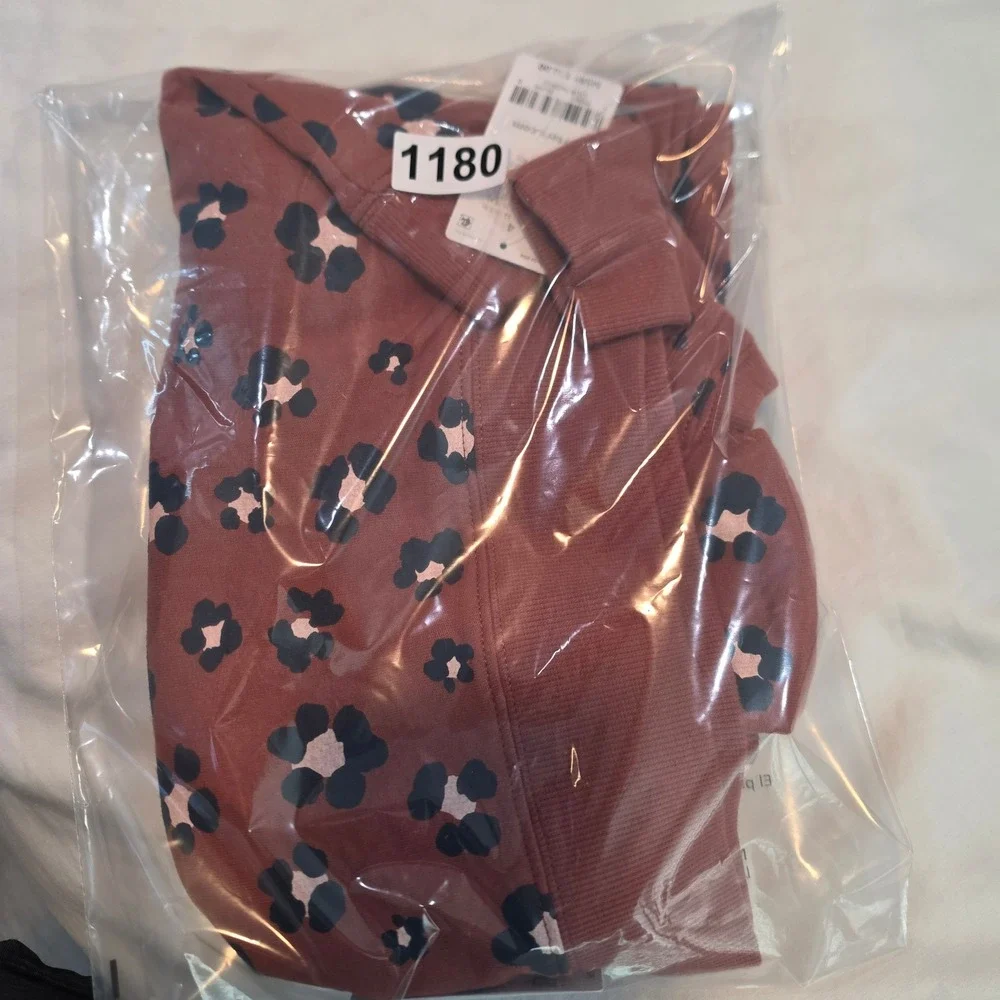 Carter's Sweatshirt Jogger Set Girls 4 Terracotta Floral NEW 2-Piece Outfit